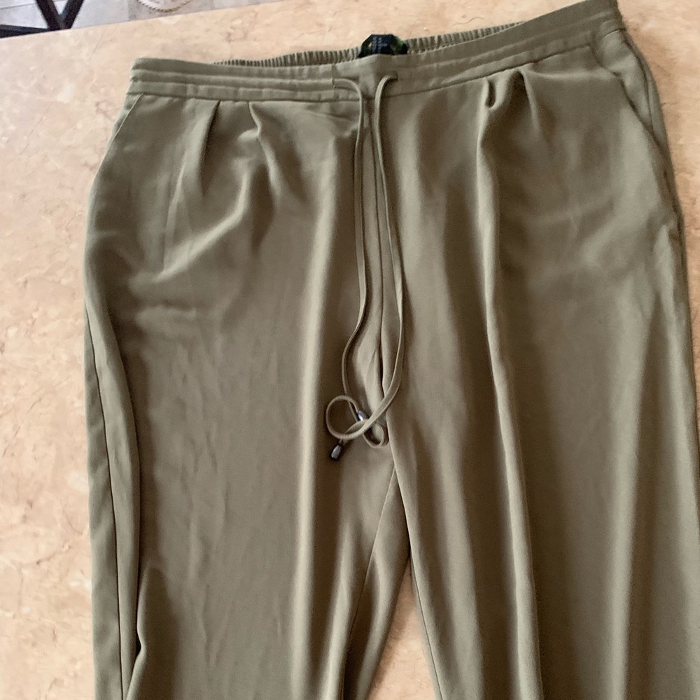 Olive green jogger like pants